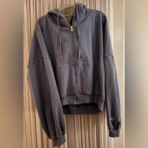 POPFLEX Zip Cloud Hoodie Blue Size S/M Cropped Jacket